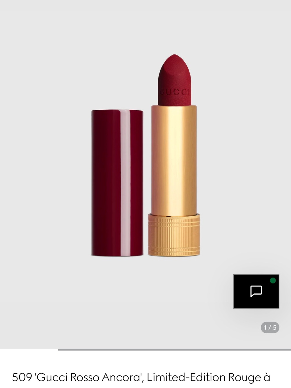 Gucci Rouge 509 Ancora Red Matte Lipstick